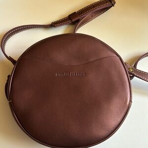 DISCO color Portland Leather large circle crossbody